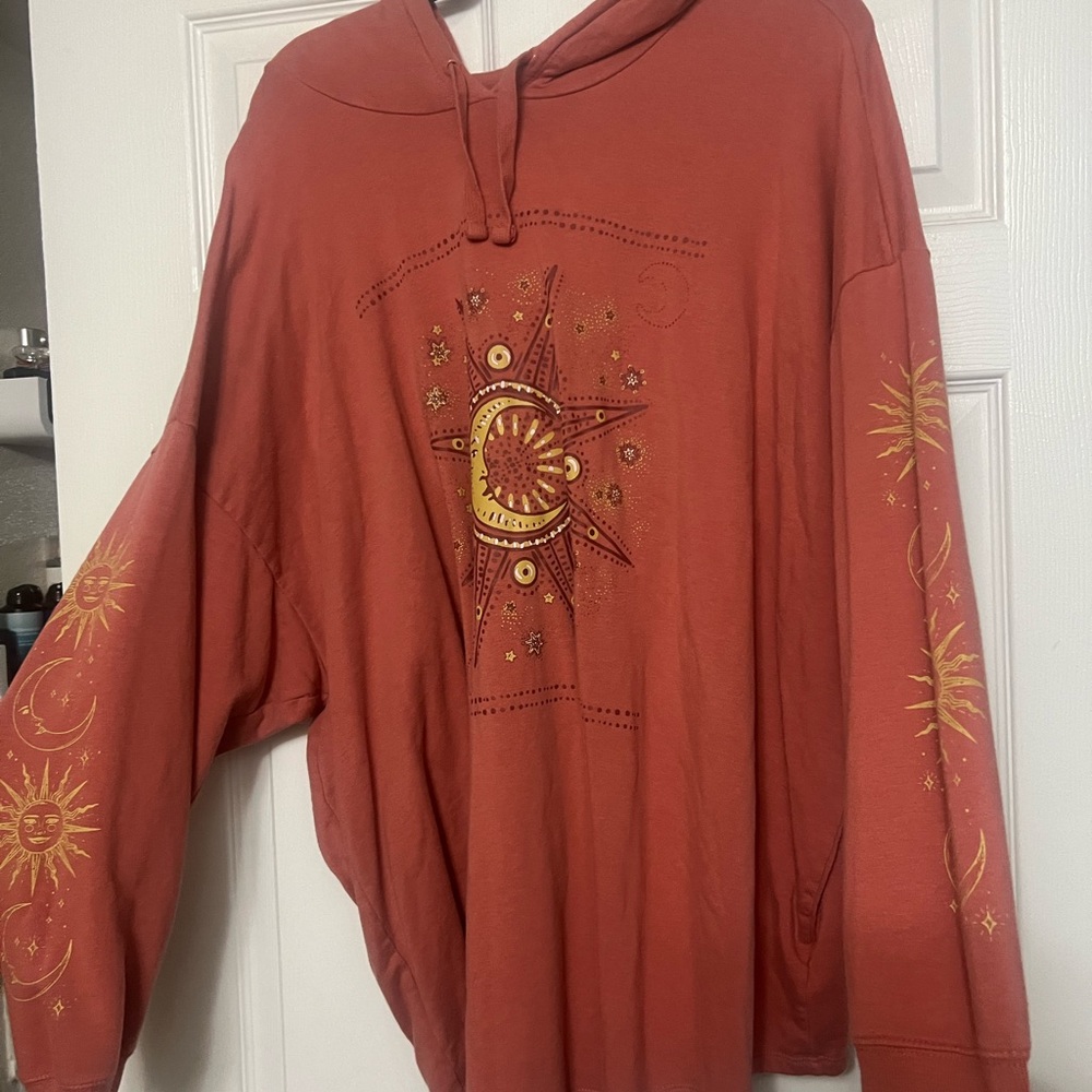 Torrid Rust and Gold Sun Hoodie